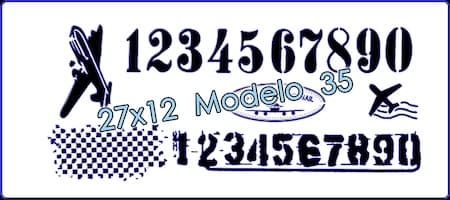 - Stencil 12x27cm Modelo 035 -